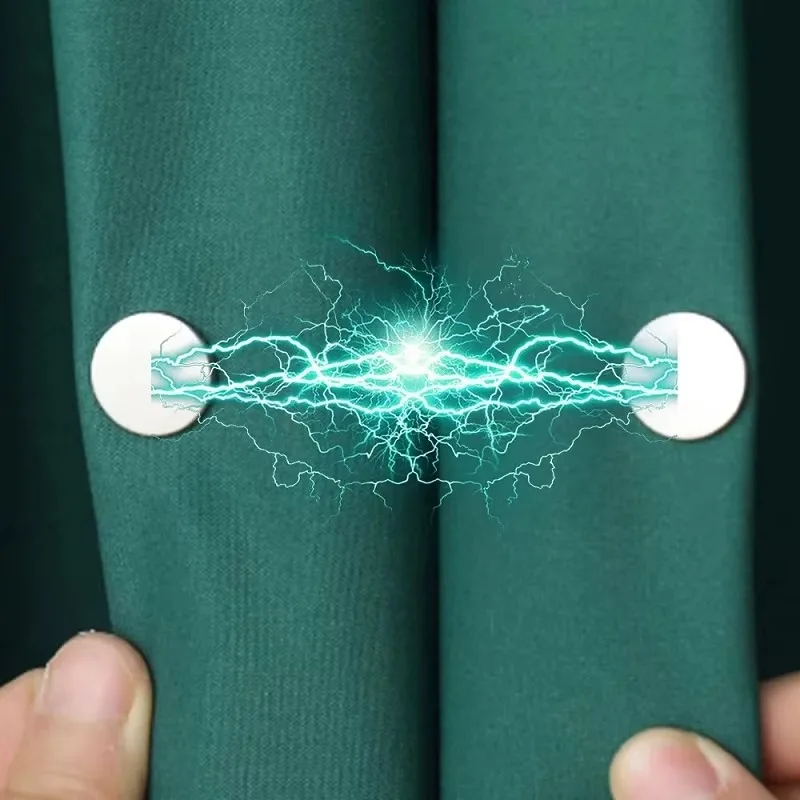 4/8Pairs Curtain Magnetic Button Detachable Curtain Fix Fastener Clip Prevent Light Adjustment Window Screen Close Magnet Buckle image 3
