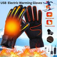 Winter Electric Heated Gloves Men Women USB Rechargeable Self Heating for Motorcycle Gloves Ski Climbing Hiking Hand Warmer