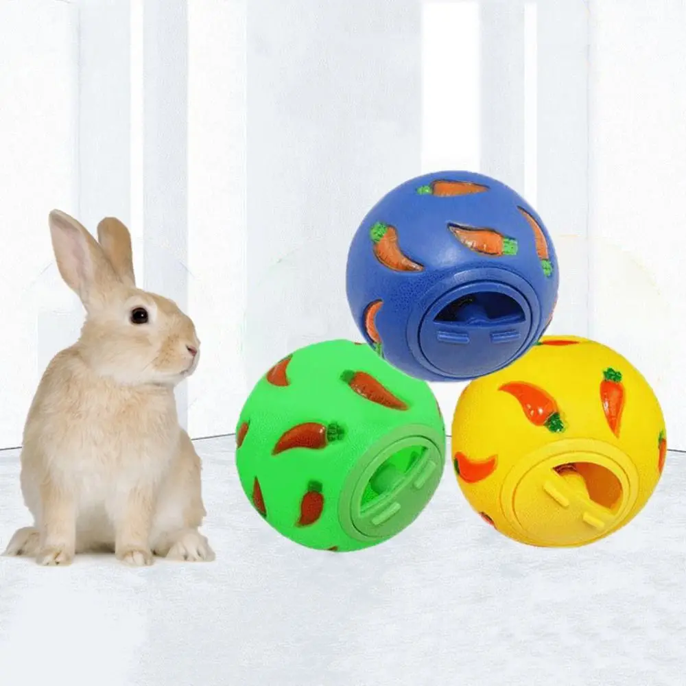 

Practical Bite Resistant Rabbit Treat Ball Interactive PVC Rabbit Tumbler Ball Cat Feeding Toys For Kitten