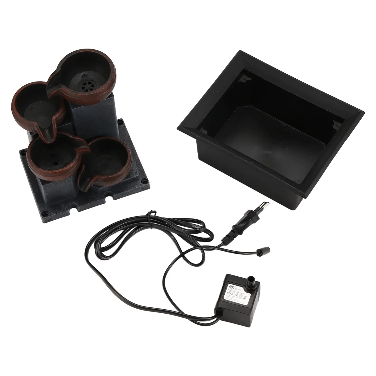 

A68Z Tabletop Fountain Ornaments Home Gardening Decoration Rockery Water Fountain Crafts Gifts Desktop Decorations EU Plug