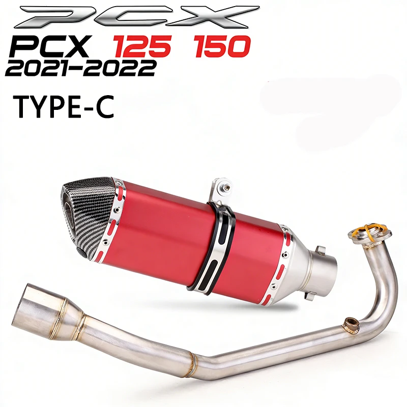 Motorcycle R11 Exhaust Escape Full System Muffler Front Mid Pipe For PCX125 PCX150 PCX 125 150 2021 - 2022