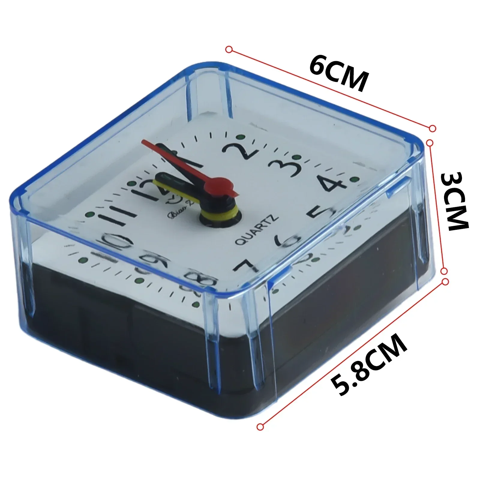 Wake Up Clocks Alarm Clock Office Home For Students No Tick PVC Silent Square 6.2x3x5.9cm Easy-To-Read Numbers