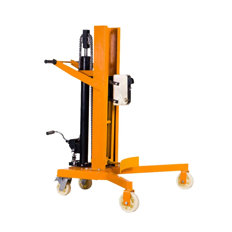 Hand push electric oil drum loading and unloading truck, small drum iron drum lifting truck, oil truck