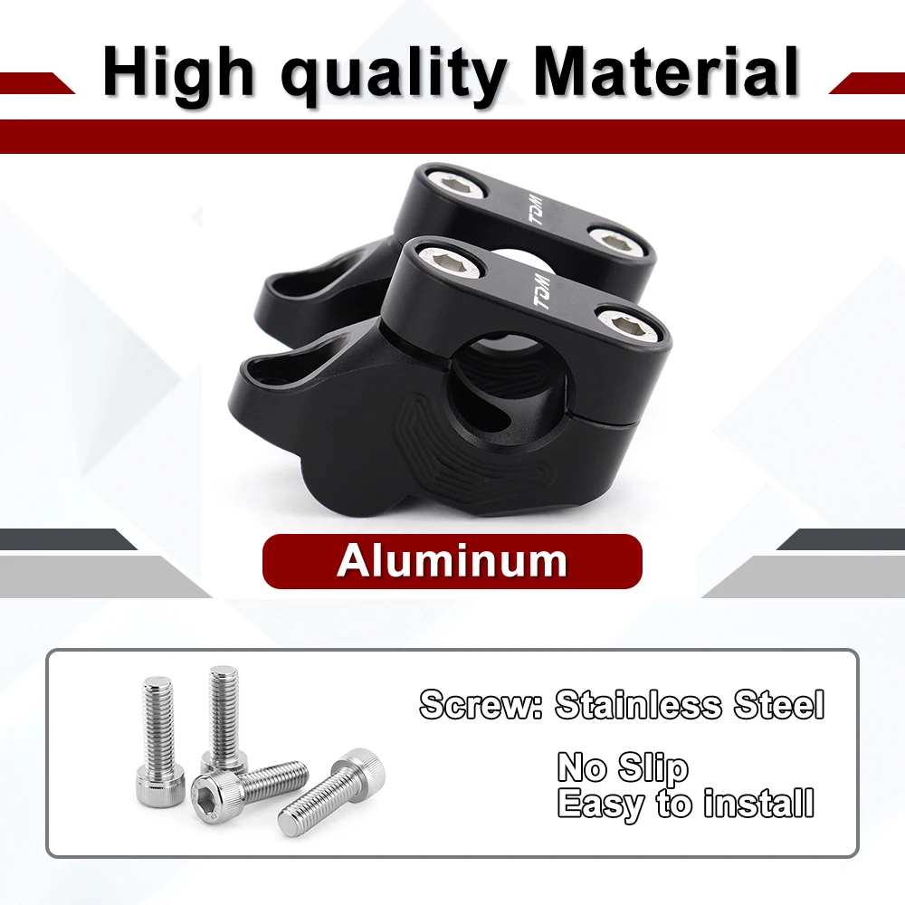Fit For Yamaha TDM 850 1991-2000 TDM 900 2002-2011 22mm 7/8" Motorcycle Offset Handle Bar Mounting Risers Extend Moved CNC 3