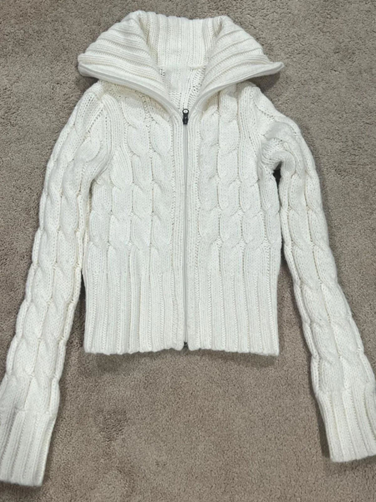 

BaoYao Girl, оригинальный белый воротник, вязаный открытый кардиган, джет, женский осенне-зимний мягкий уютный свитер, корейский Sle Regula...