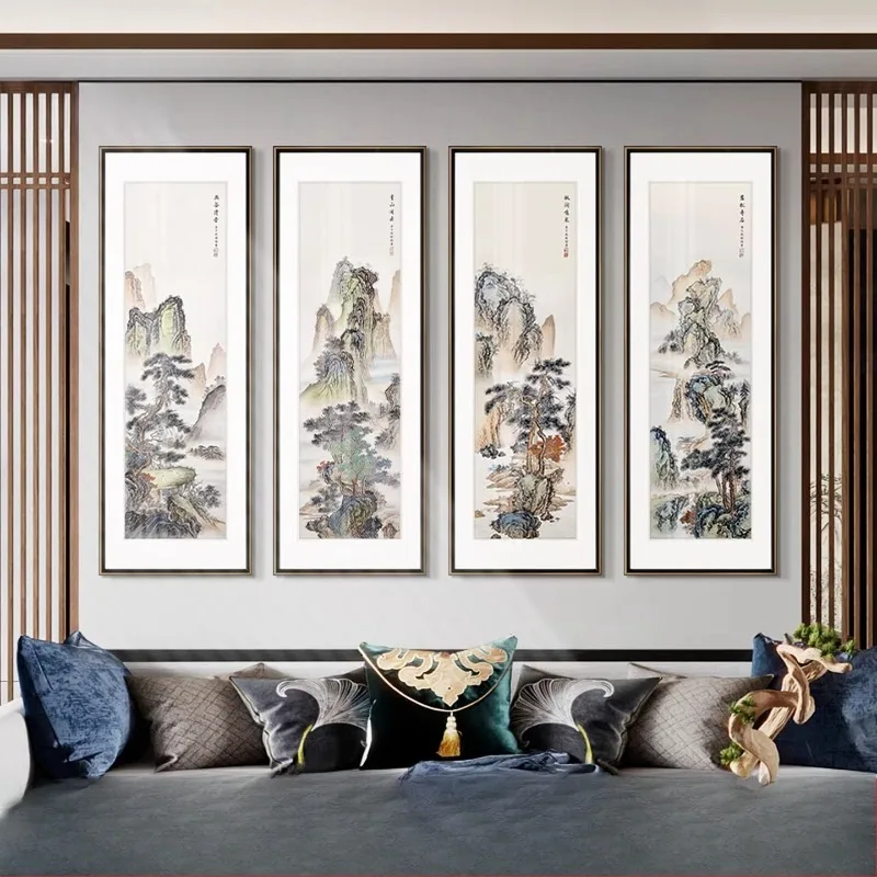 Living room decorative painting new Chinese style lucky tea room sofa background wall hanging painting