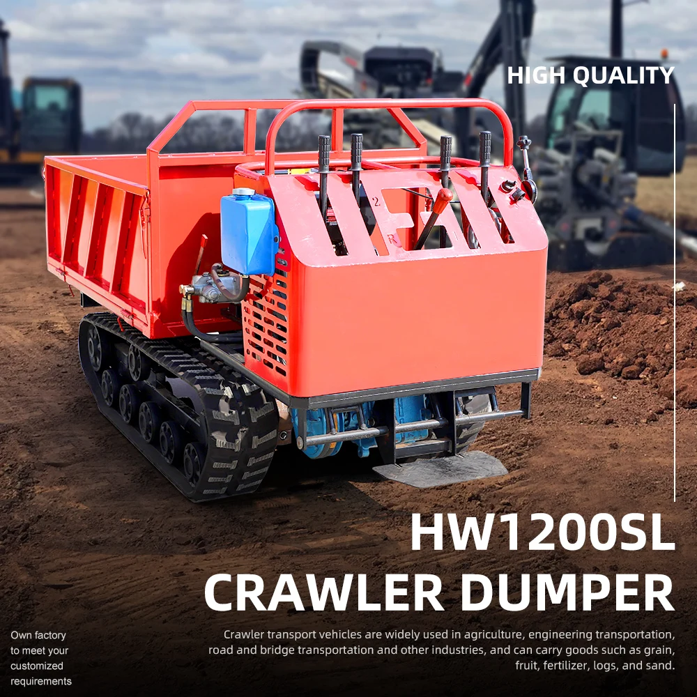 

1.2 ton Crawler Dumper Truck 1200kg Payload Hydraulic Dump Off-Road Vehicle Diesel/Electric Optional ISO/CE Certified Custom