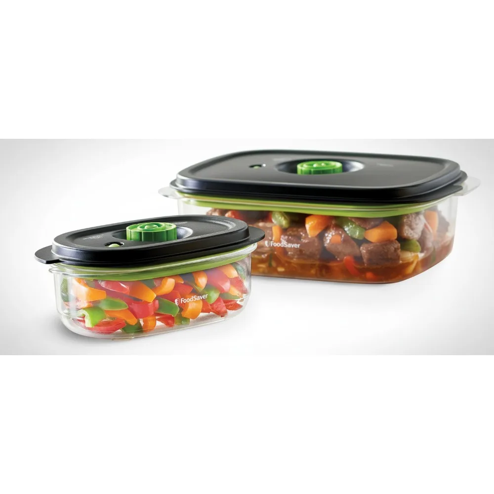 

Premium Vacuum Food Storage Containers with Marinate Function, Stackable & Durable for Kitchen Freshness