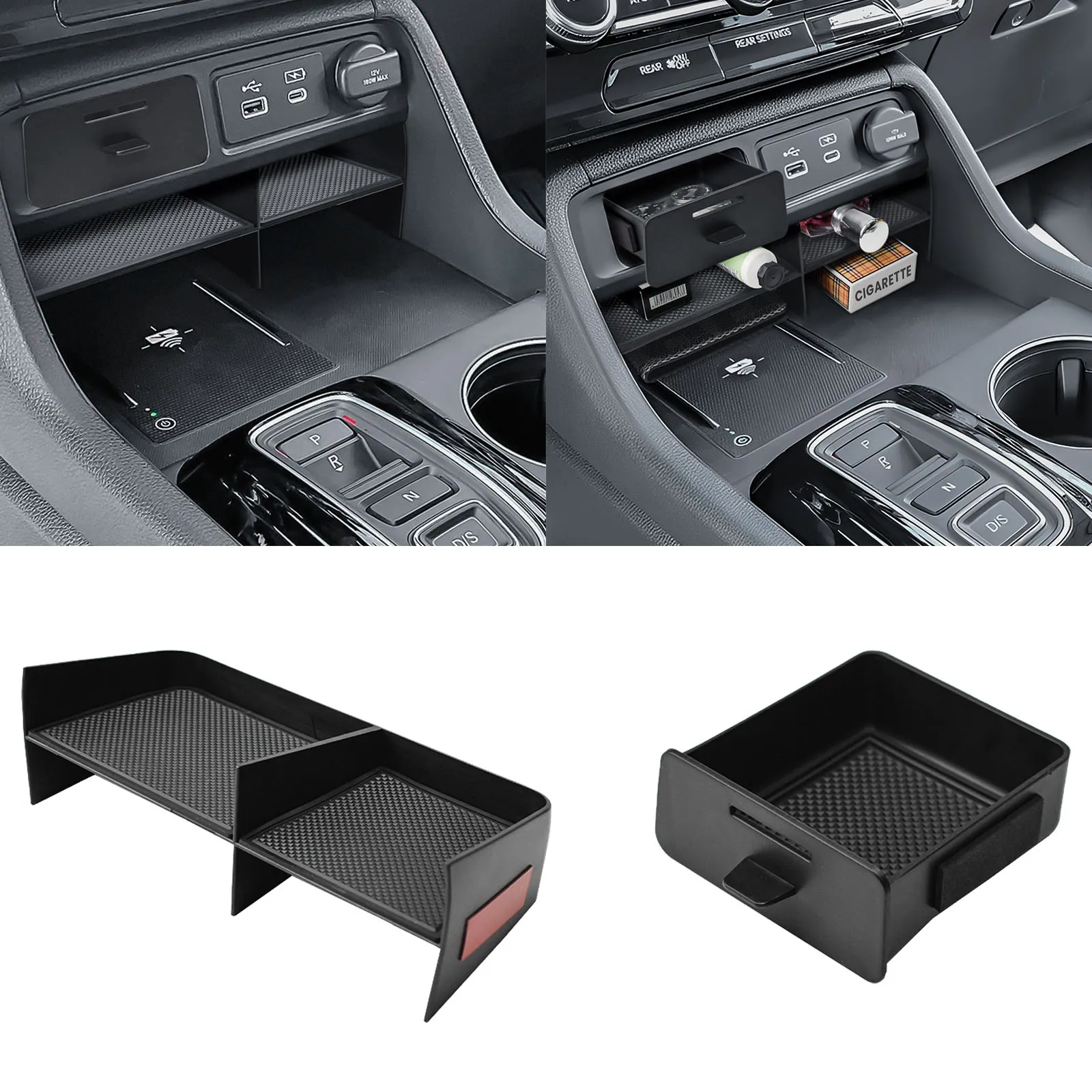 

2 шт. органайзер на центральной консоли для Honda Pilot 2023-2025/2026, интерьер паспорта, скрытый автомобильный ящик для хранения, лоток, разделители для перчаток