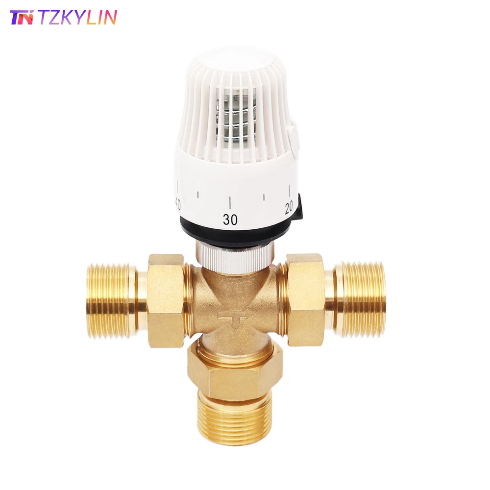 Three way mixing valve with thermostatic capillary remote sensor  Setting range 30-70 °C