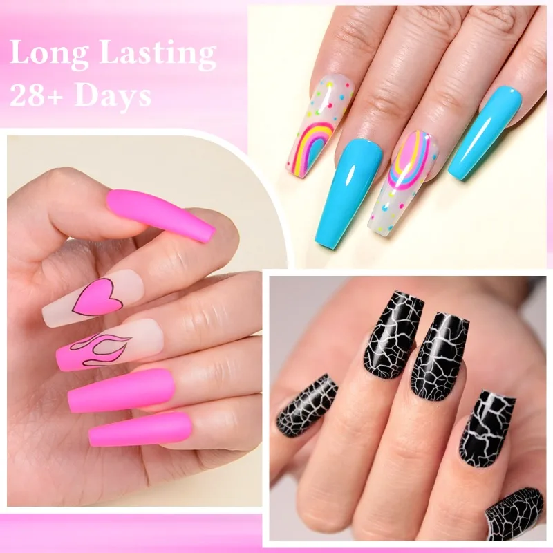 ชุดยาทาเล็บเจลเรืองแสงและเจลแตก 20 ชิ้น ยาทาเล็บเจลกึ่งถาวรแบบลอกได้ด้วยการแช่ ยูวีเจล สำหรับทำเล็บด้วยตัวเอง อุปกรณ์ทำเล็บ