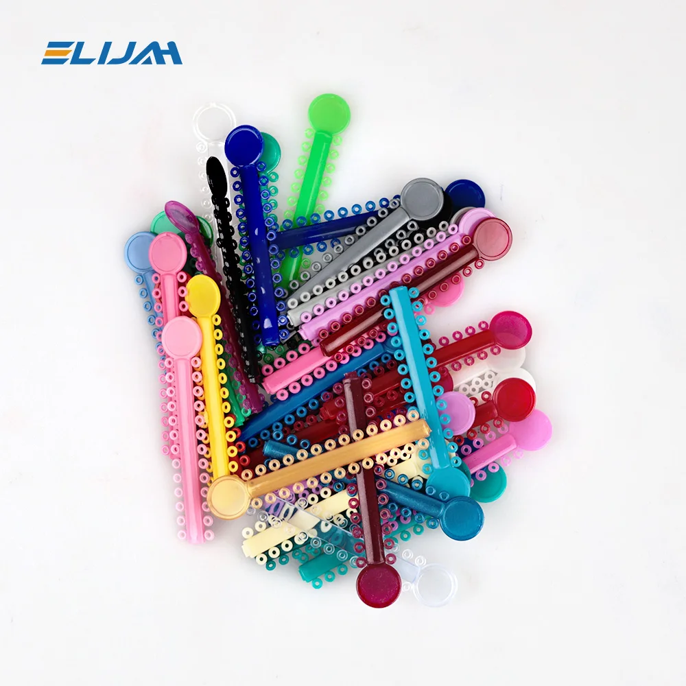 40Pcs/Bag Dental Orthodontics Elastic Ligature Ties Rubber Bands Braces Teeth Treatment Dentist Materials