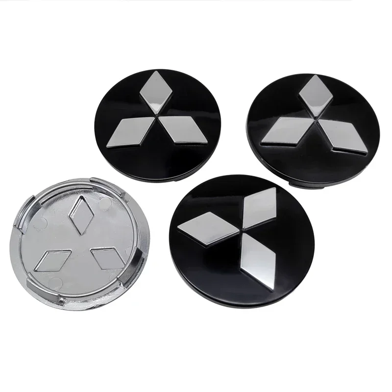 4pcs/set Car Wheel Center Hub Caps for Mitsubishi Ralliart Lancer ASX Colt Pajero Outlander Eclipse Delica Hubcaps Accessories