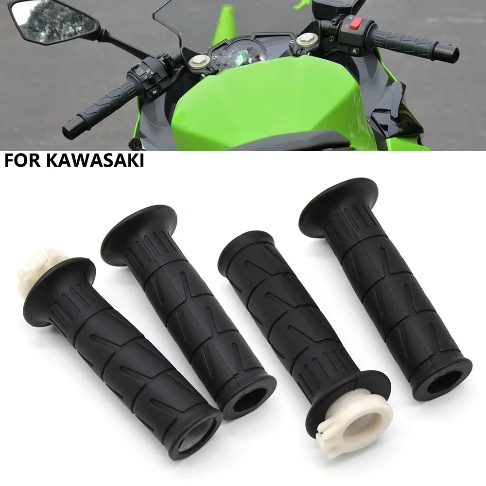 Z750 Z800 Z1000 ZX-6R ZX-10R ZX-14R Motorcycle Handlebar Grip Rubber Gel Sleeve 7/8