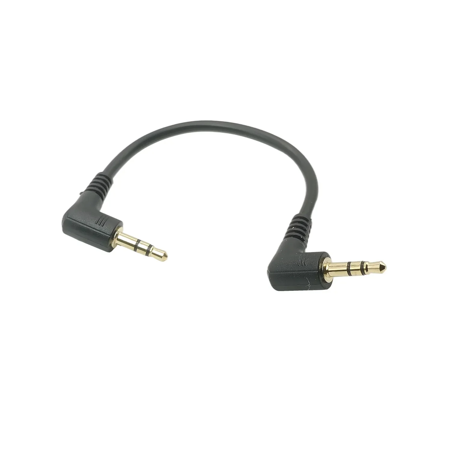 Podwójny kątowy kabel audio 3,5 mm męski do męskiego stereo Aux do słuchawek samochodowych Głośnik 3,5 mm Kabel Aux 3-biegunowy