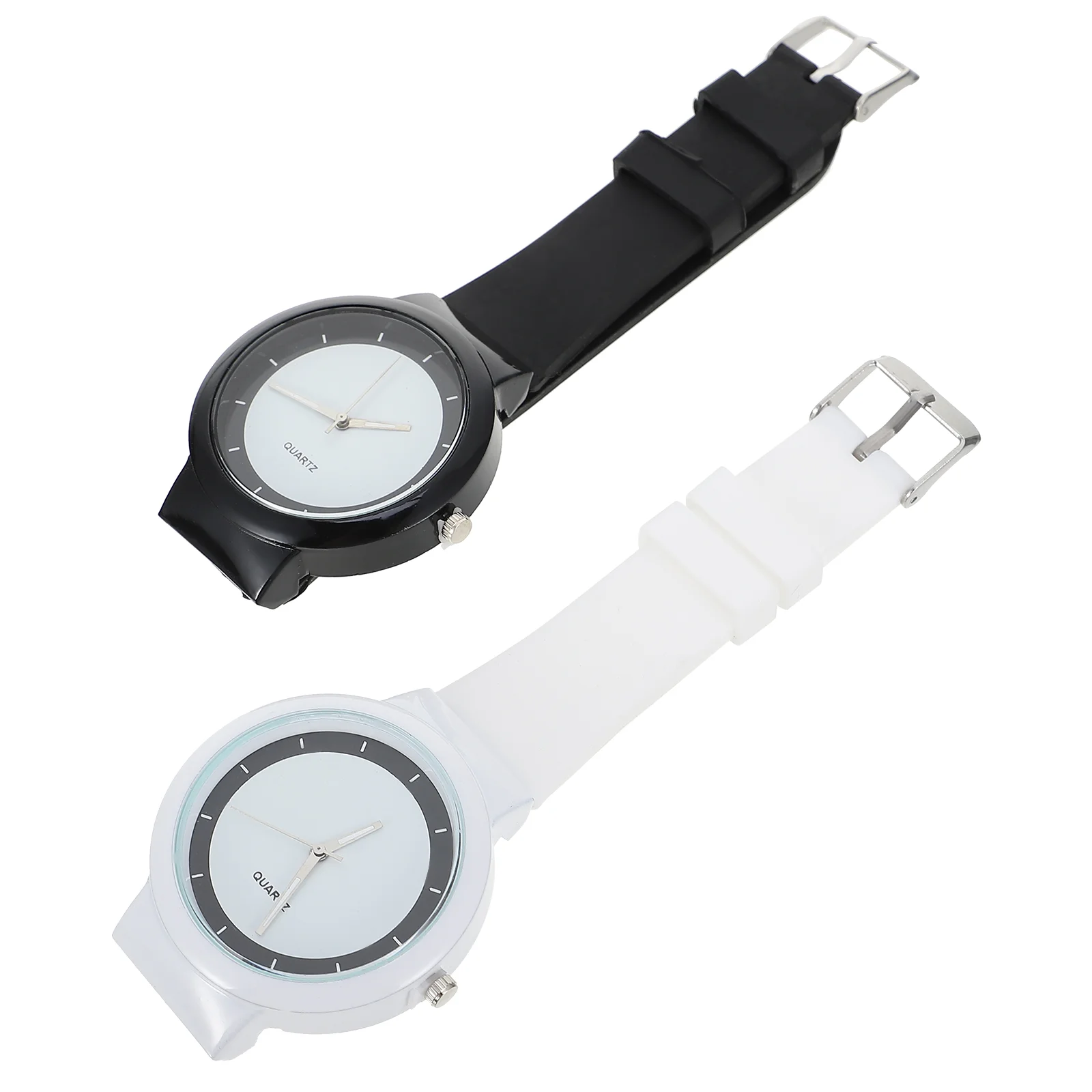 

2 Pcs Quartz Watch Watches Women Silicone Strap Number Fashionable for Lady Wrist Lovers with