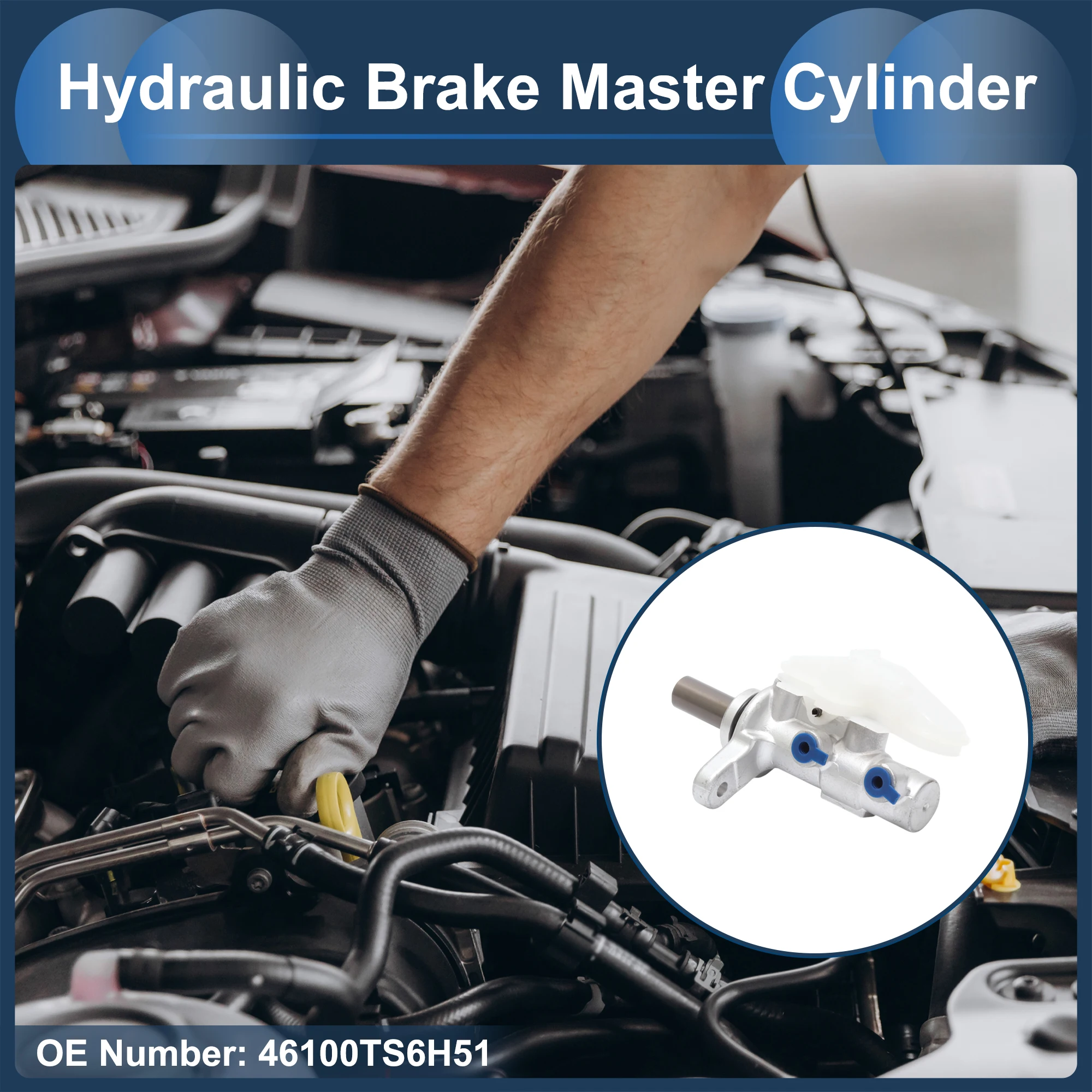 Cilindro mestre de freio UXCELL com reservatório No.46100TS6H51 para Honda Civic 2012-2015