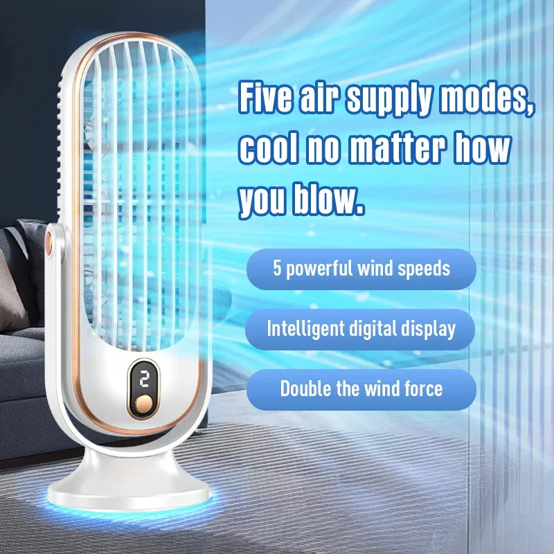 Portable desktop fan  cordless desktop fan  fast charging 5-speed high wind power