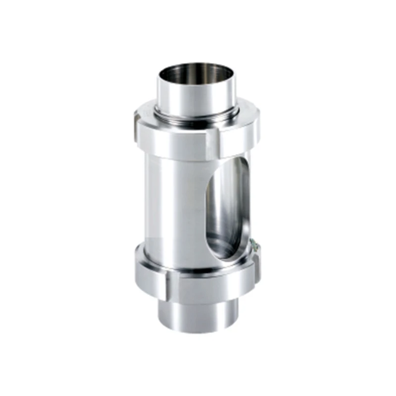 tubular stainless steel zero-dead straight through sight glass aseptic tubular view glass