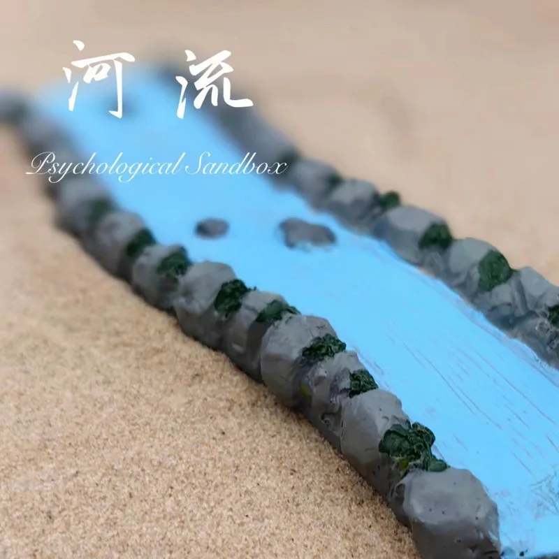 

Small wholesale psychological consultation Sand table sand set Micro landscape River stream landscaping Resin handicraft ornamen