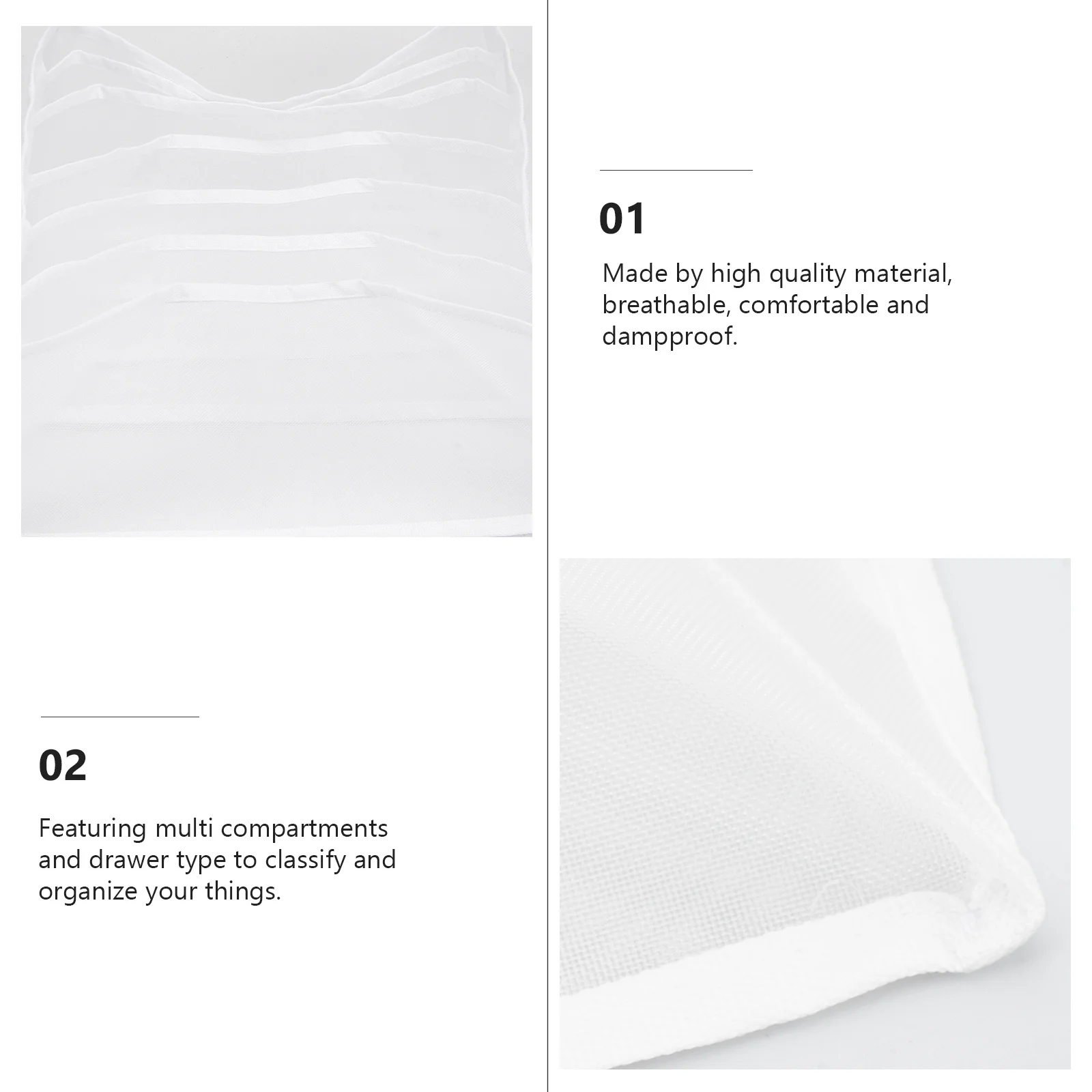 

1Pcs Underwear Organizer Box Nylon Multi-Compartment Storage Bra Drawer Divider Clothes Organizer Case