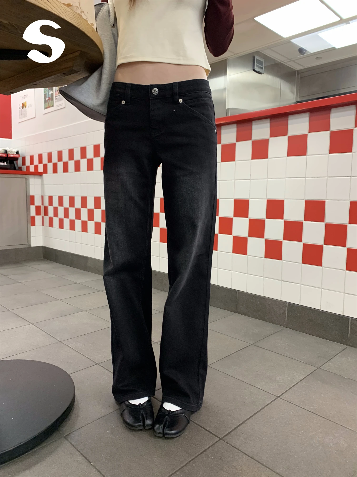 

Low Waist Vintage Waed Bla Jeans Casual Straight Leg Slimming Jeans Modern Sle Wide Leg Pants Comfortable Breathable