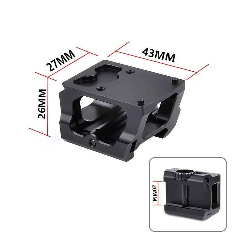 Wadsn Metal RMR Red Dot Sight Riser Base, caza Scope Mount LEAP 04 Hunting Accessory For 20mm Picatinny Rail