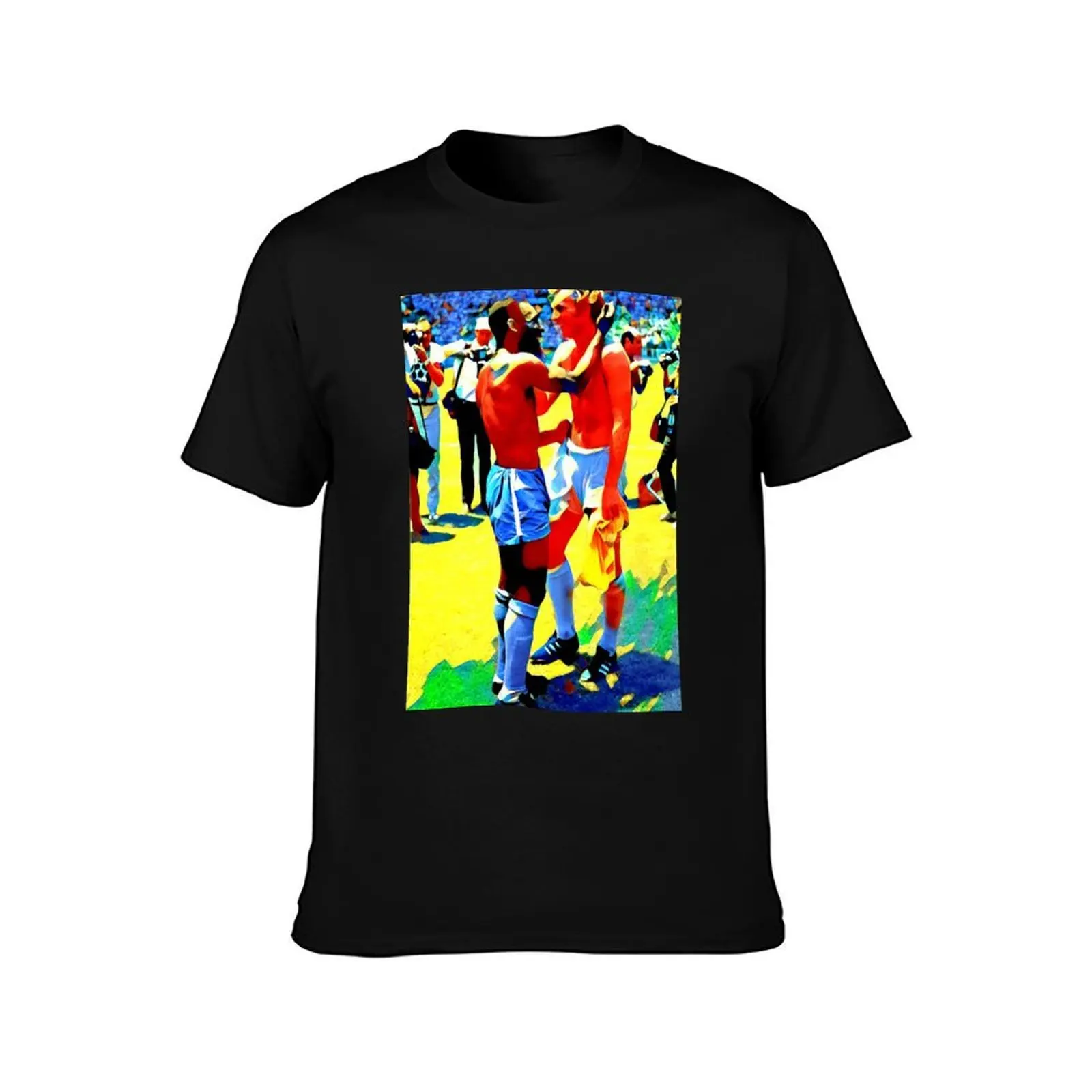 Bobby Moore and Pele Iconic Interpretation T-Shirt Holiday All Match T-Shirt