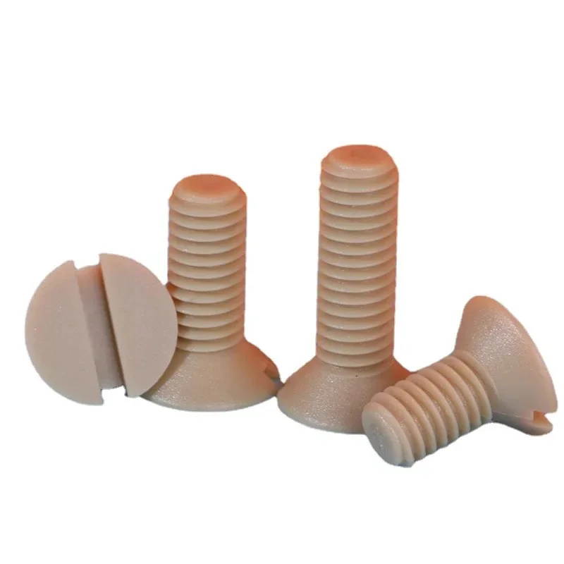 

M2 M3 M4 M5 M6 M8 M10 M12 x4-50 мм PEEK Нейлон с шлицем и потайной головкой Болты с плоской головкой Электрическая изоляция Высокая температура