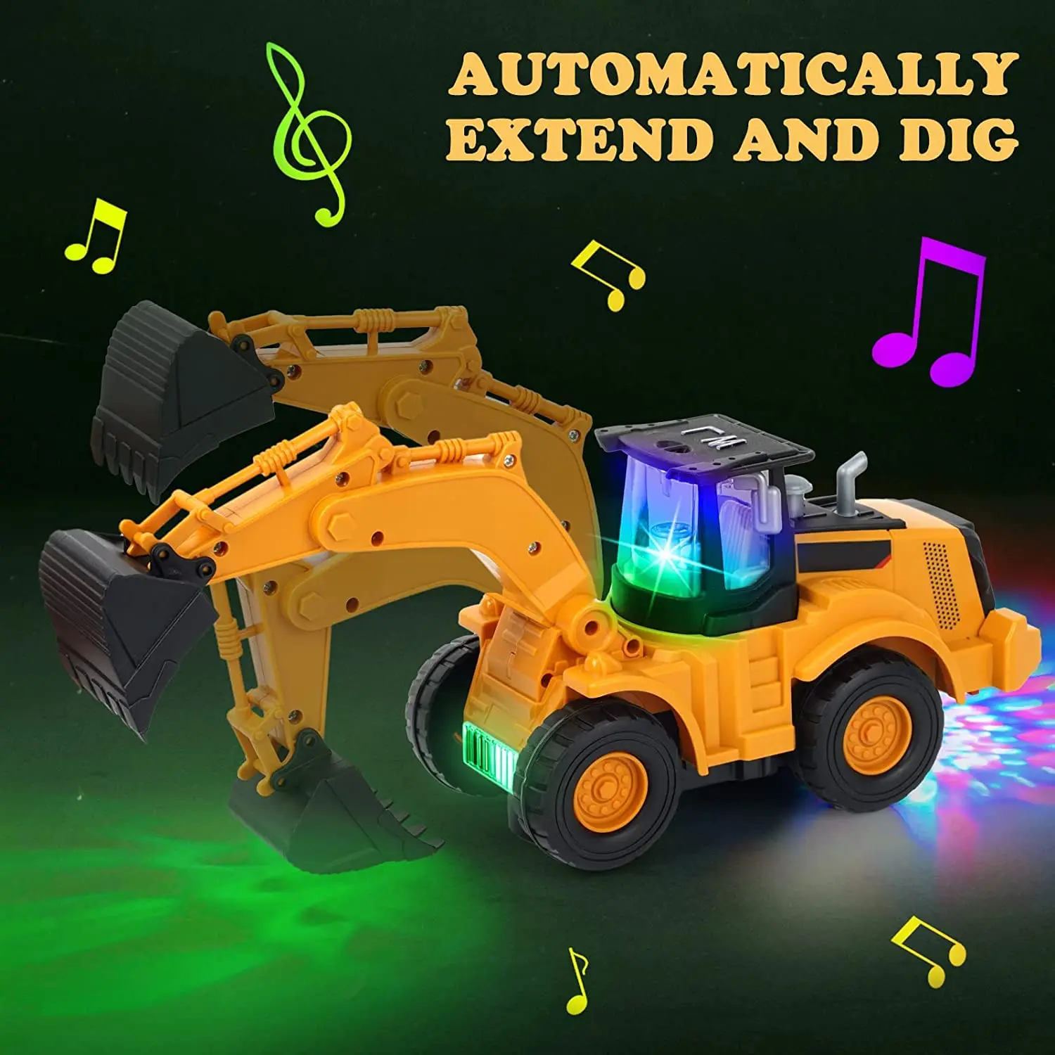 Excavator Truck Kids Toys: Construction 2+ Toddler Toys Digger Truck with Electric Universal Wheel Children Car Toys with Light