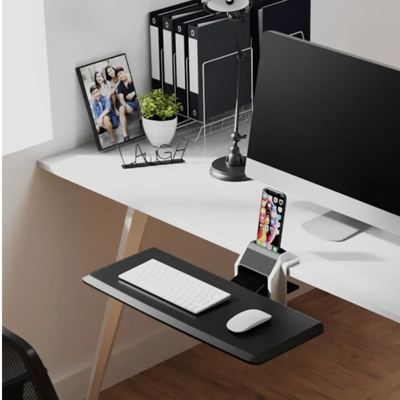 

Multifunctional Ergonomic Keyboard Stand Adjustable Desktop Extension No Installation Needed Office Table Holder Height