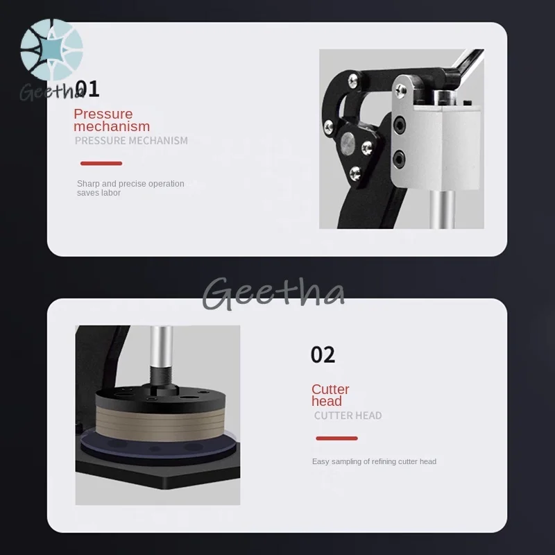 NEW 100CM2 Hand-pressed Circular Sampler Manual Diameter 112MM Circular Sampling Knife Film Paper Cloth Sampling Cutting Machine