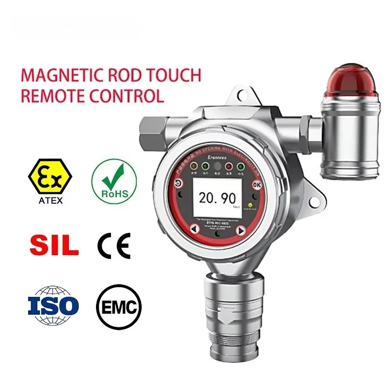 Online CO CO2 Detector 0-100ppm High Resolution with Magnetic Pen Touch for Chemical Production Carbon Monoxide Gas Detector