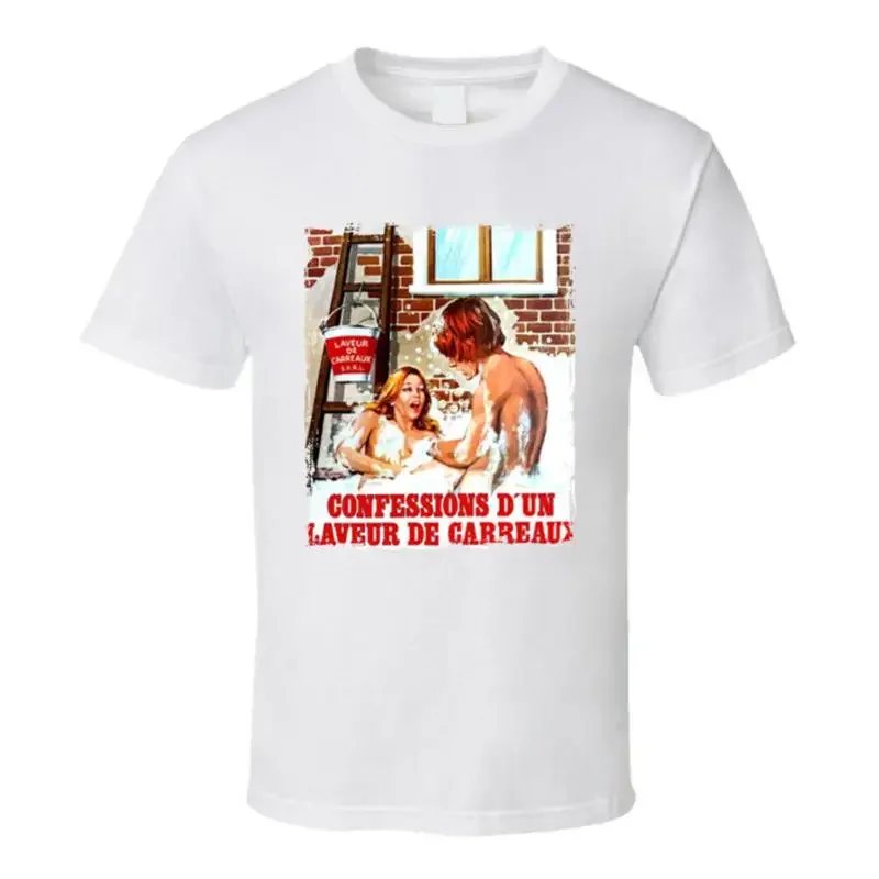 Confessions Of A Window Cleaner 70s French Movie T Shirt