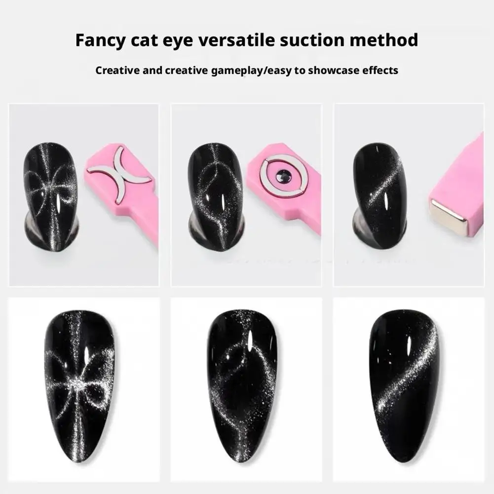 Strong Cat Eye Magnet For Nails Gel Polish,3 In 1 Cateye Magnetic Tool For Nail Art