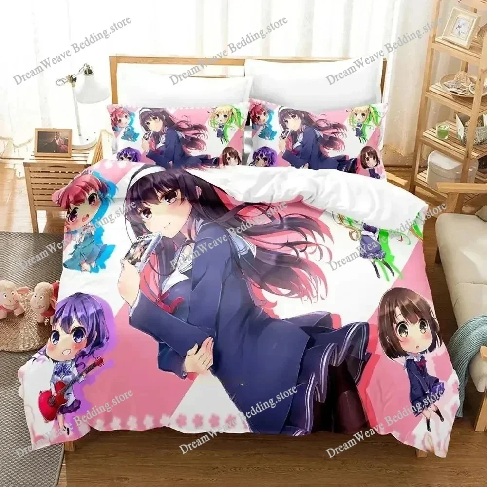 

3D Anime Saekano Bedding Set Duvet Cover Bed Set Quilt Cover Pillowcase Comforter King Queen Size Boys Adult Bedding Set963
