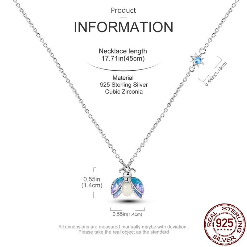 925 Sterling Silver Snake Multi-Hoop Heart Necklace Noctilucent Fireflies Necklace Wedding Party Jewelry For Women Necklace Gift