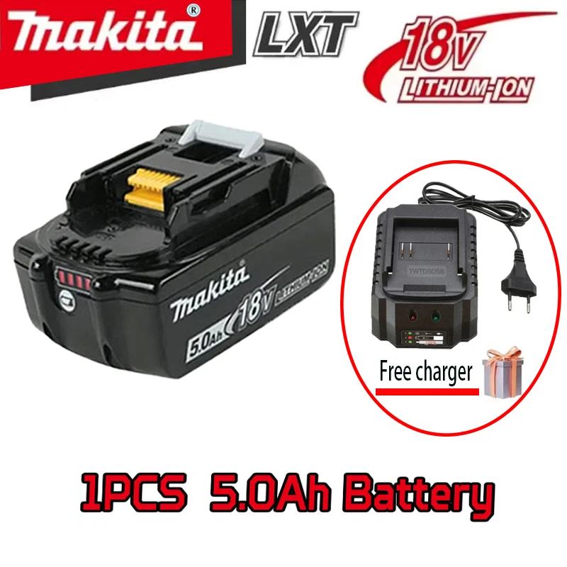 

18V Original Makita 5.0Ah rechargeable battery, suitable for BL1840 BL1830 BL1830B BL1850 BL1850B electric tool battery