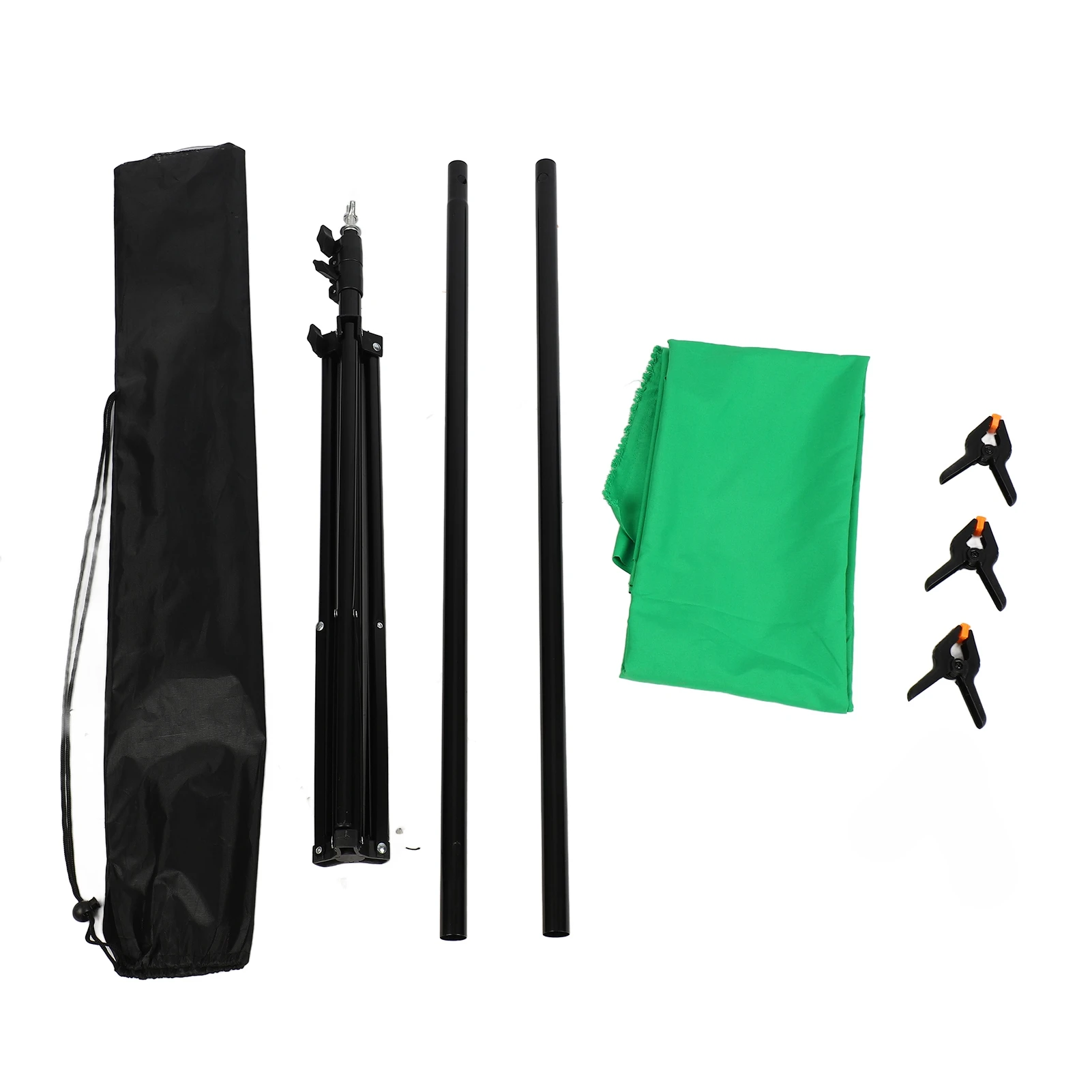 

Universal Photography Green Screen Backdrop Set Lightweight Multifunctional Professional Green Photo Background Cloth with Stand