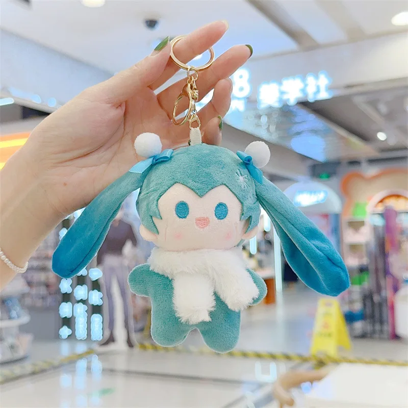 Japanse cartoon meisje Hatsune Miku pop pluche hanger schattige sleutelhanger tas charme Kawa Jii schooltas hanger cadeau voor koppels