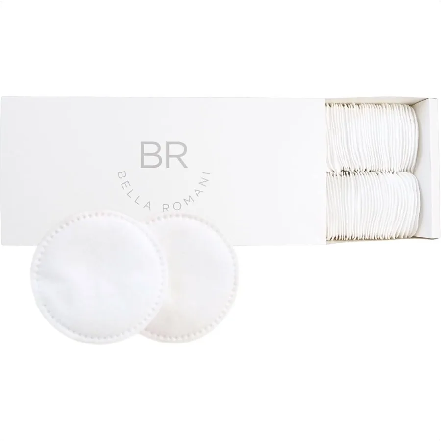 Katoen Rondes Make-up Remover Pads Set van 200 Biologische Pads Pluisvrij Milieuvriendelijk Composteerbaar Drievoudige Lagen Ultrazachte Nagel Pol