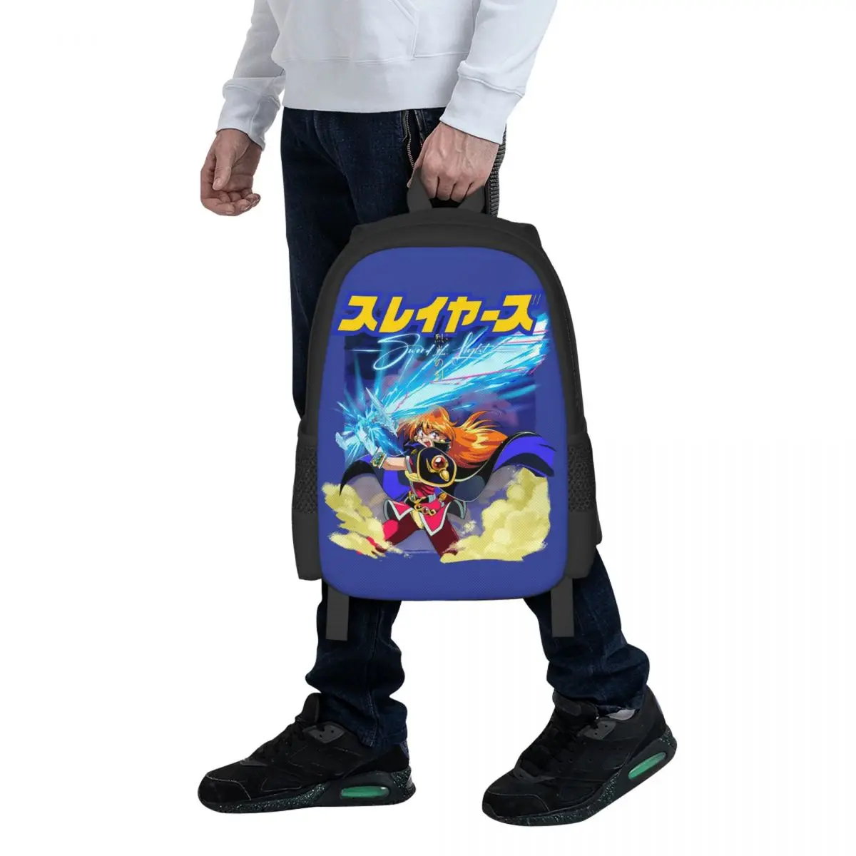 Sword Of Light - Slayers Next W Logo Student Backpack School Bag Hiking Travel Daypack Men Women Fashion Bookbag Shoulder Bags