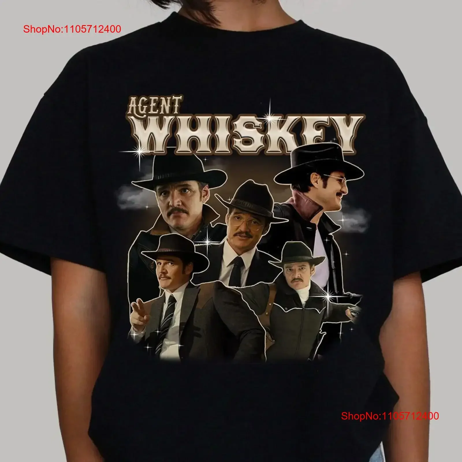Agent Whiskey Vintage T Shirt Pedro Pascal The Statesman vintage Washed graphic Unisex designer clothes homme