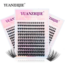 144 Bundles YUANZHIJIE Premade Volume Eyelash Extension Individual lashes Kit Self-adhensive Eyelashes Premium Materail Make-up