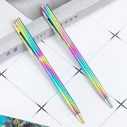 1 Pcs Creative Multicolor Ballpoint Pen Business Metal Office Rotate Pens School Stationery Office Supplies