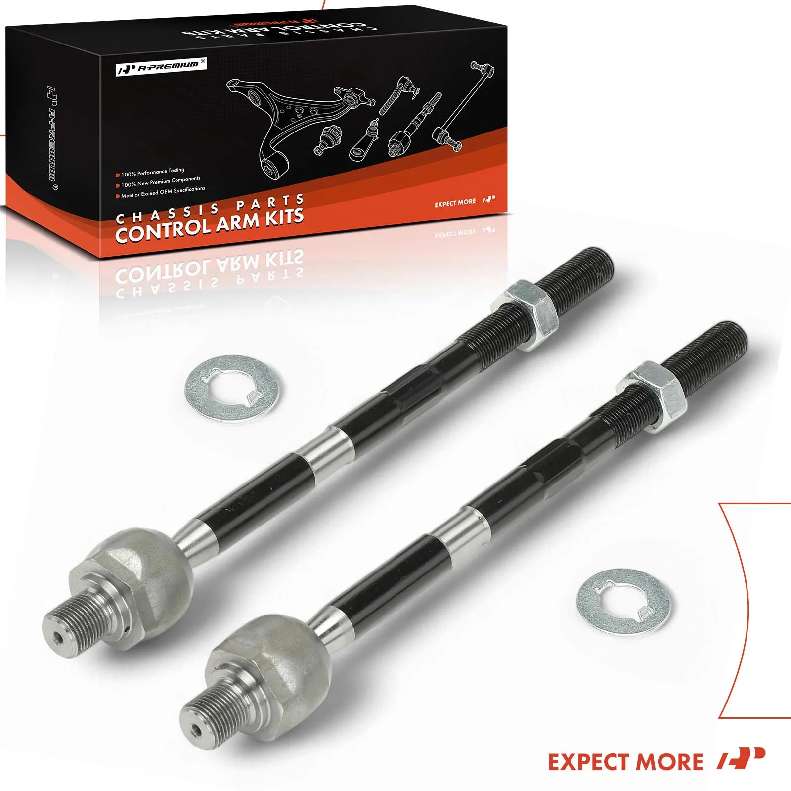 A-Premium 2x Front Left & Right Inner Tie Rod End for Dodge Nitro 2008-2011 52109984AD 52109984AF 52109984AH