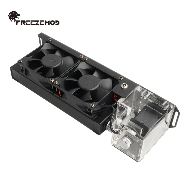 

FREEZEMOD Mini Lightweight 3D Printing Mobile Phone Tablet Water Cooling Module Radiator 2000RPM Double Fan Pump Reservoir Combo