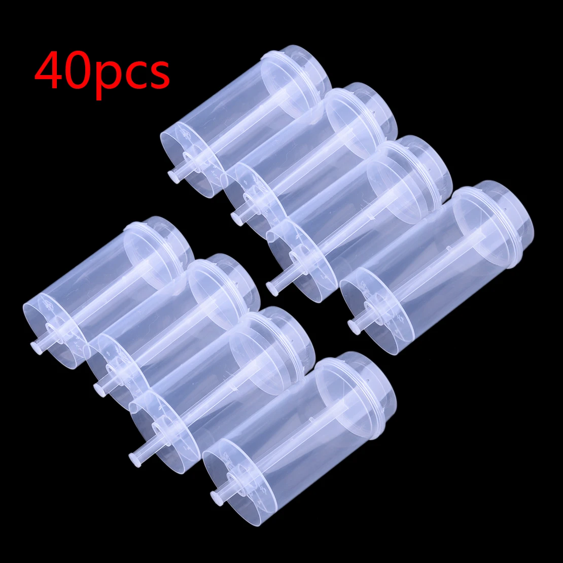 40Pcs Transparent PP Anti-skid DIY Pushable Push Up Pop Cake Holders Containers for Cheesecake Mousse Pudding Ice-creams Jelly