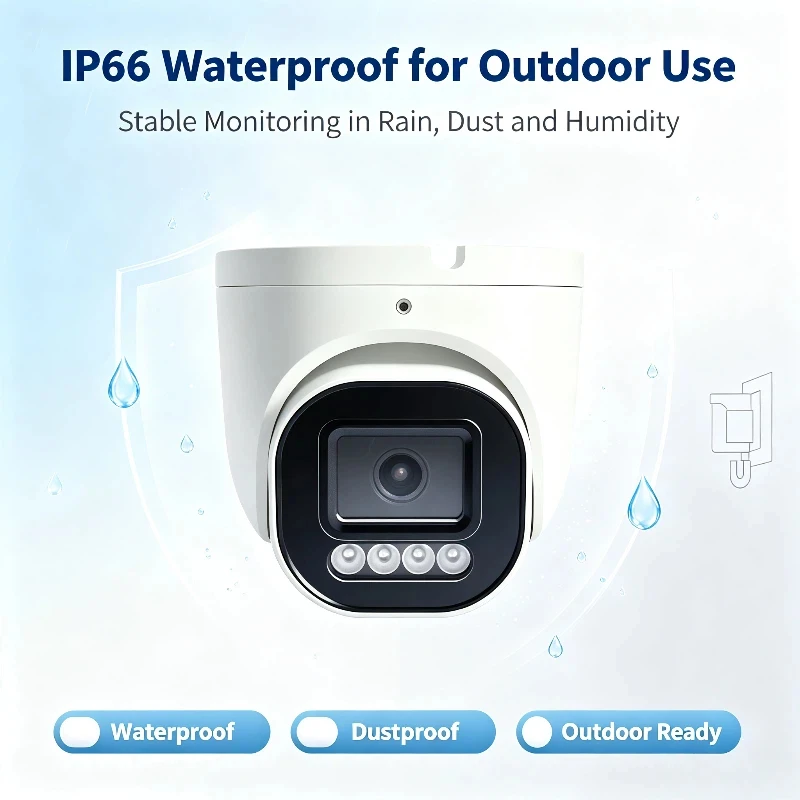 Psennikow 8MP 4K POE IP Dome Camera Explosion-proof Outdoor H.265 Onvif Metal CCTV Security Protection 4MP Video Surveillance