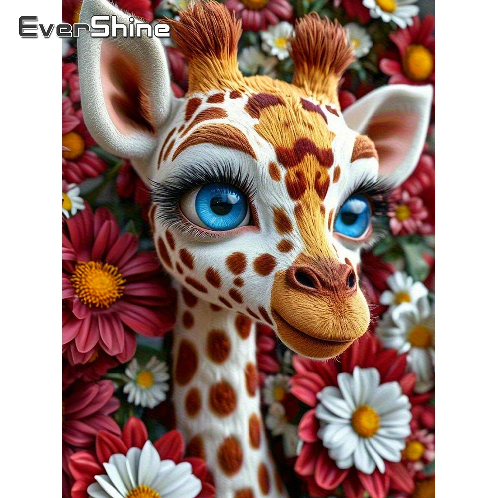 Evershine Diamant Mosaik Hirsch Kreuzstich Kit Stickerei Tier Diamant Malerei Blume Strass Handgemacht Hobby
